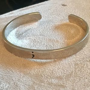 Suicide Prevention-NWOT-Silver Semicolon Bracelet